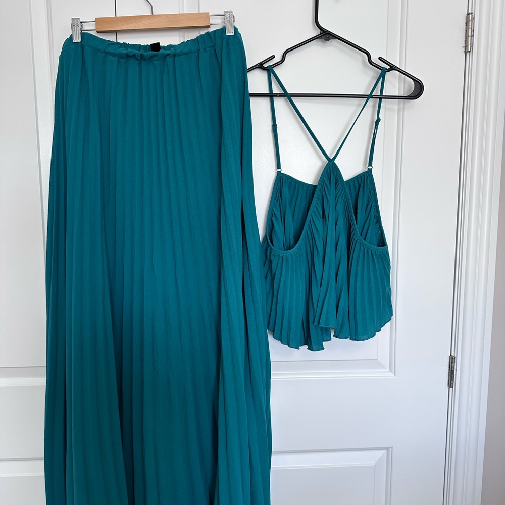 Green 2-piece dress set
